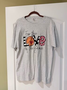 Fruit of the Loom Gray 'For the Love of the Game' Graphic Tee